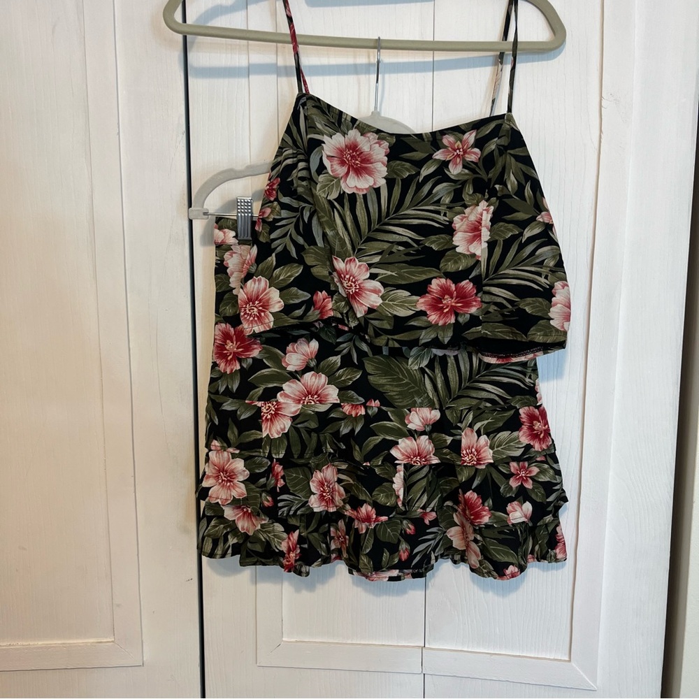 American Eagle Floral Print Two Piece Skirt Set
